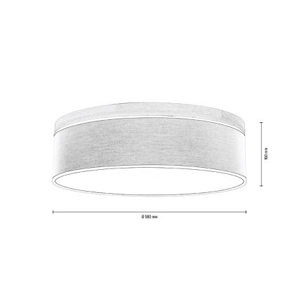 BOHO Ceiling Light, 4× E27 (25 W each), 230 V, Ø58 cm, Oak