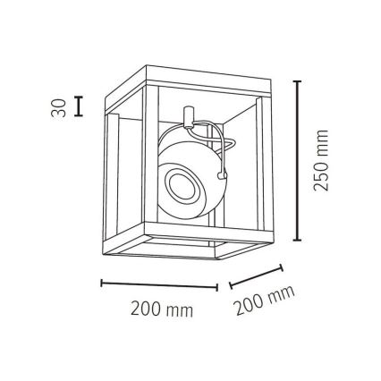 LED Ceiling light ROY 1xGU10/5W/230V matte oak - FSC certified