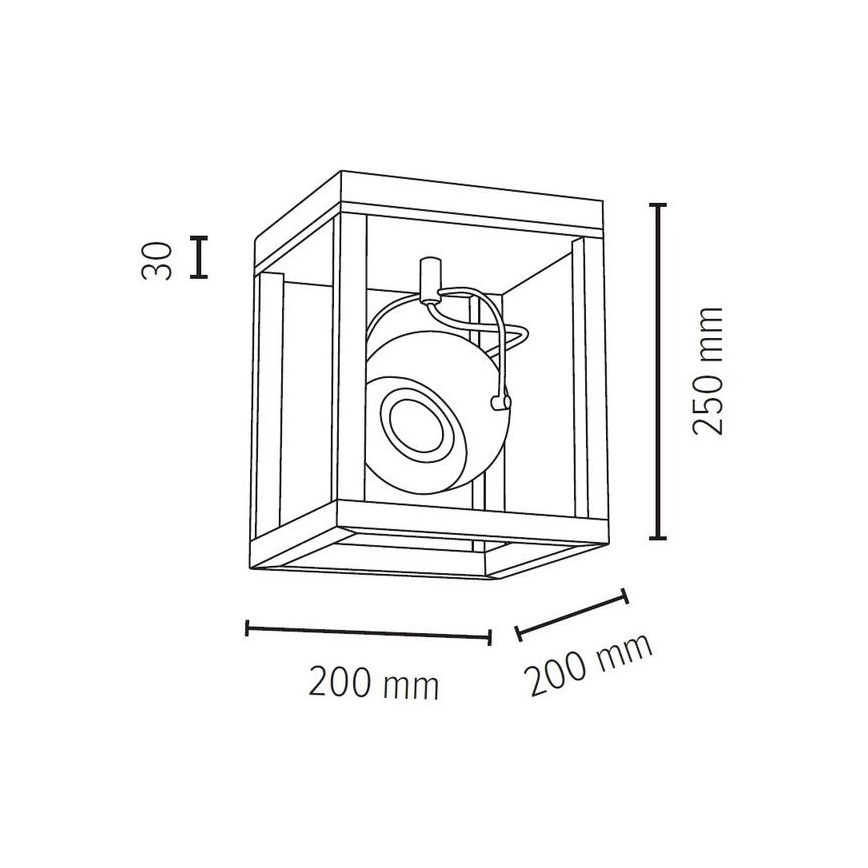 LED Ceiling light ROY 1xGU10/5W/230V matte oak - FSC certified