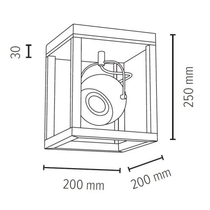 LED Ceiling light ROY 1xGU10/5W/230V matte oak - FSC certified