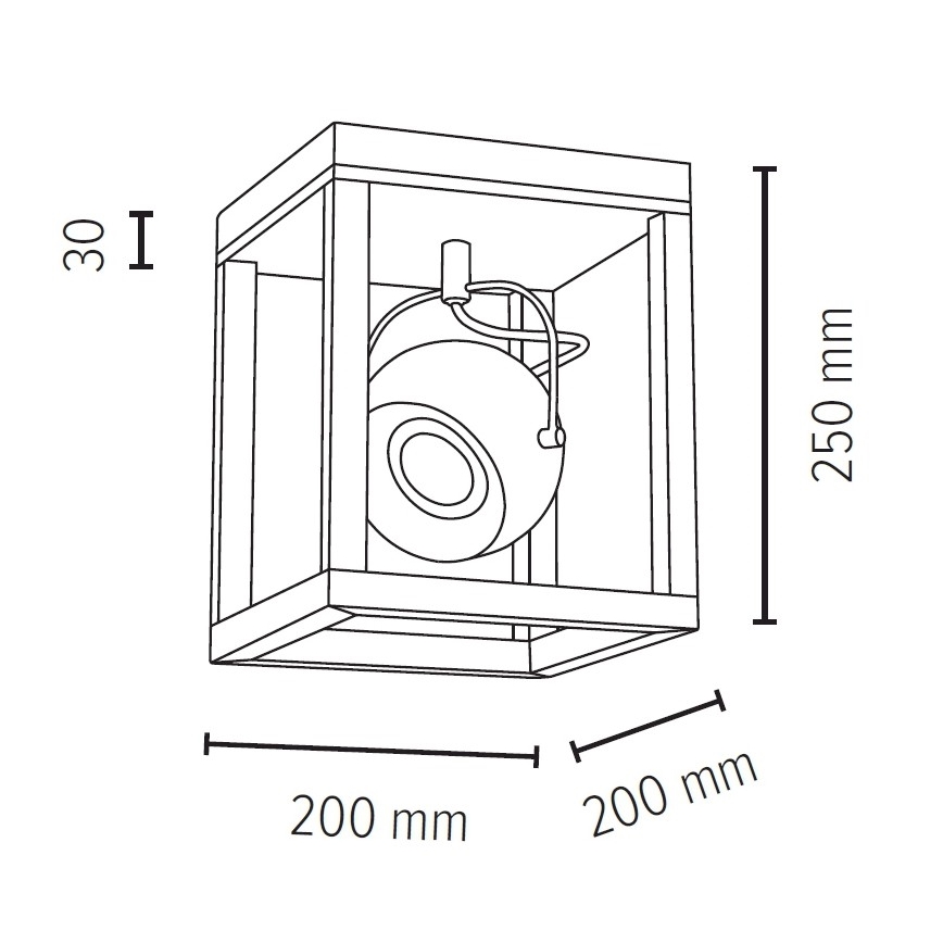LED Ceiling light ROY 1xGU10/5W/230V matte oak - FSC certified