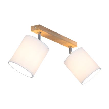 Spotlight APRILLIA 2xE27/25W/230V oak white - FSC certified