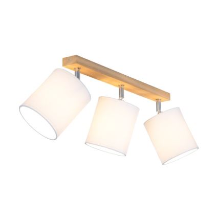 Spotlight APRILLIA 3xE27/25W/230V oak white - FSC certified