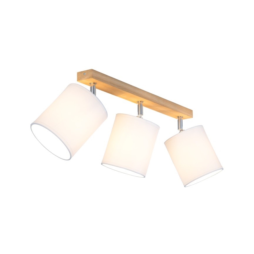 Spotlight APRILLIA 3xE27/25W/230V oak white - FSC certified