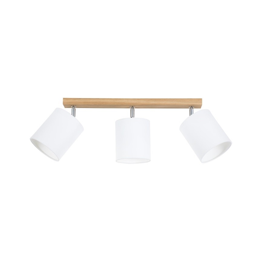 Spotlight APRILLIA 3xE27/25W/230V oak white - FSC certified
