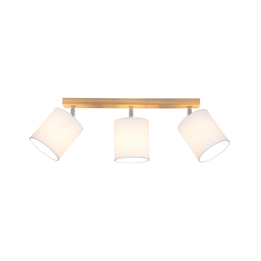 Spotlight APRILLIA 3xE27/25W/230V oak white - FSC certified
