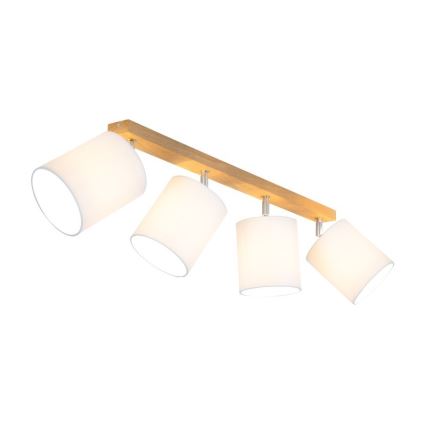 Spotlight APRILLIA 4xE27/25W/230V oak white - FSC certified
