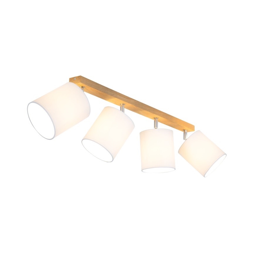 Spotlight APRILLIA 4xE27/25W/230V oak white - FSC certified