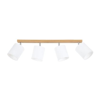 Spotlight APRILLIA 4xE27/25W/230V oak white - FSC certified