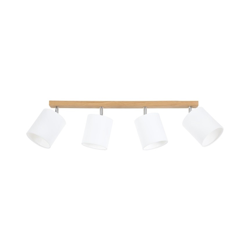 Spotlight APRILLIA 4xE27/25W/230V oak white - FSC certified