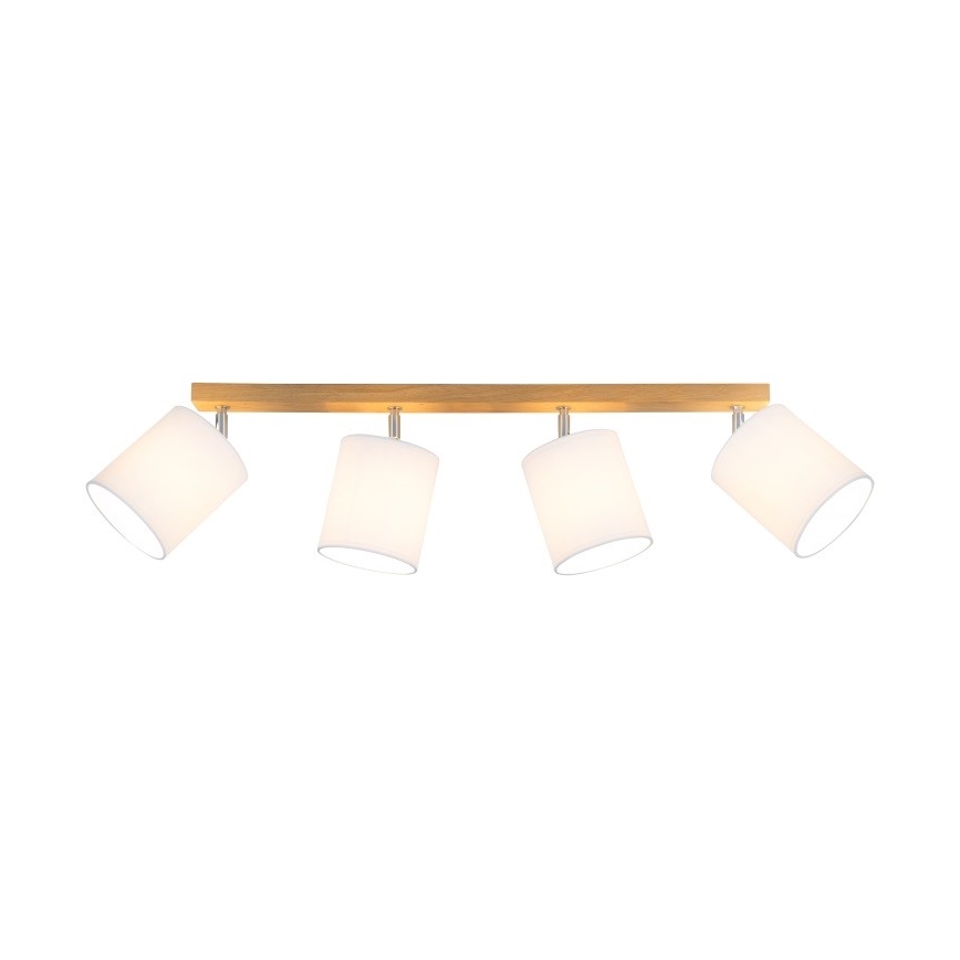 Spotlight APRILLIA 4xE27/25W/230V oak white - FSC certified