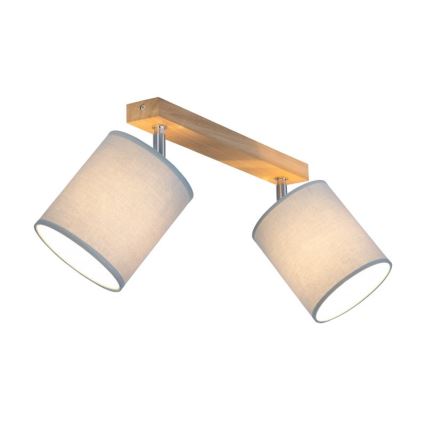 Spotlight APRILLIA 2xE27/25W/230V oak grey - FSC certified