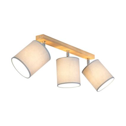 Spotlight APRILLIA 3xE27/25W/230V oak grey - FSC certified