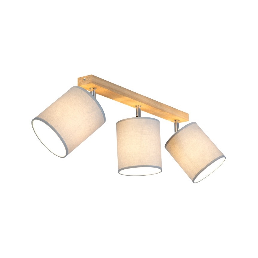 Spotlight APRILLIA 3xE27/25W/230V oak grey - FSC certified