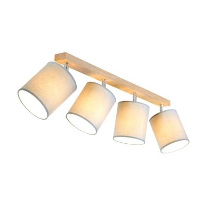 Spotlight APRILLIA 4xE27/25W/230V oak grey - FSC certified