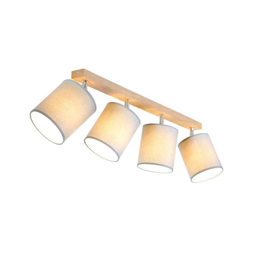 Spotlight APRILLIA 4xE27/25W/230V oak grey - FSC certified