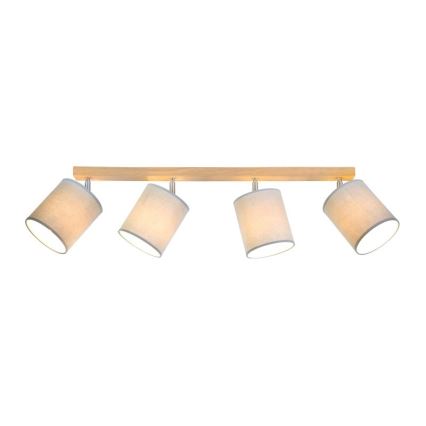 Spotlight APRILLIA 4xE27/25W/230V oak grey - FSC certified