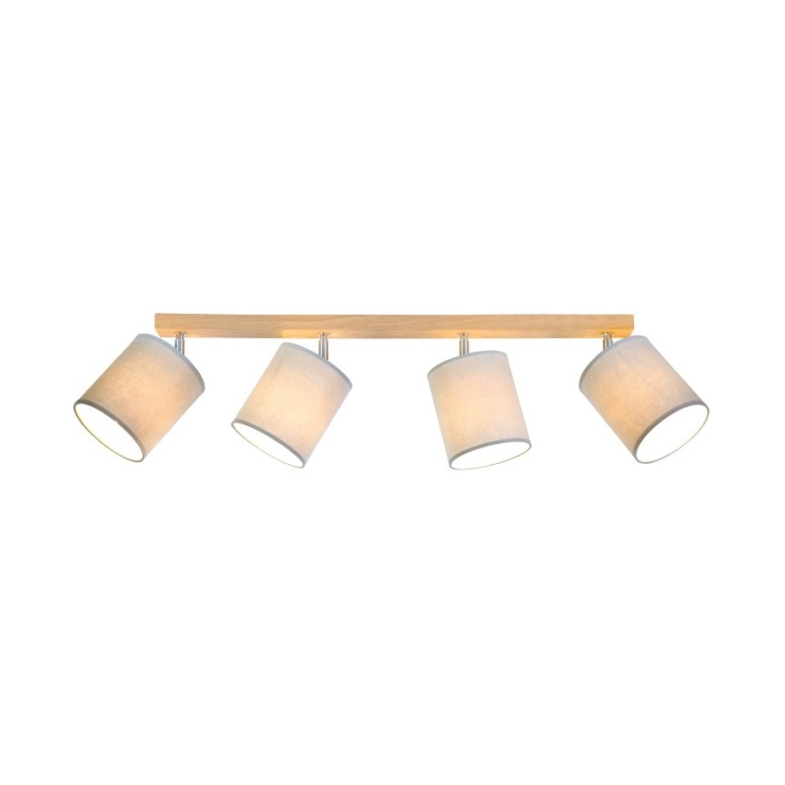 Spotlight APRILLIA 4xE27/25W/230V oak grey - FSC certified