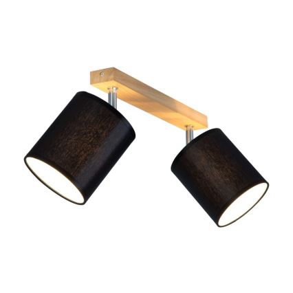 Spotlight APRILLIA 2xE27/25W/230V oak black - FSC certified