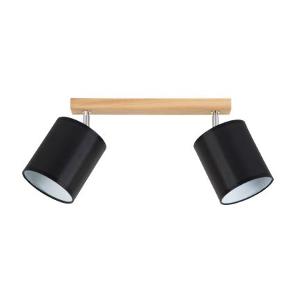 Spotlight APRILLIA 2xE27/25W/230V oak black - FSC certified