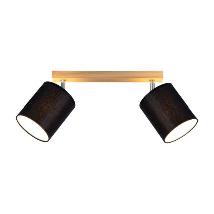 Spotlight APRILLIA 2xE27/25W/230V oak black - FSC certified