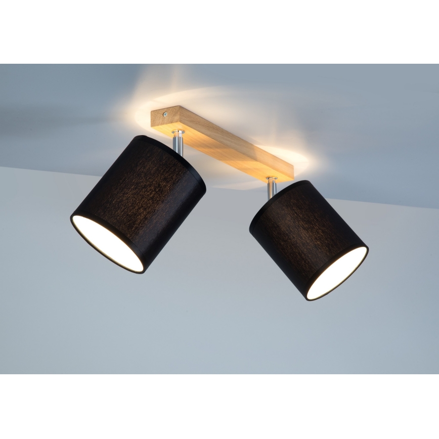 Spotlight APRILLIA 2xE27/25W/230V oak black - FSC certified