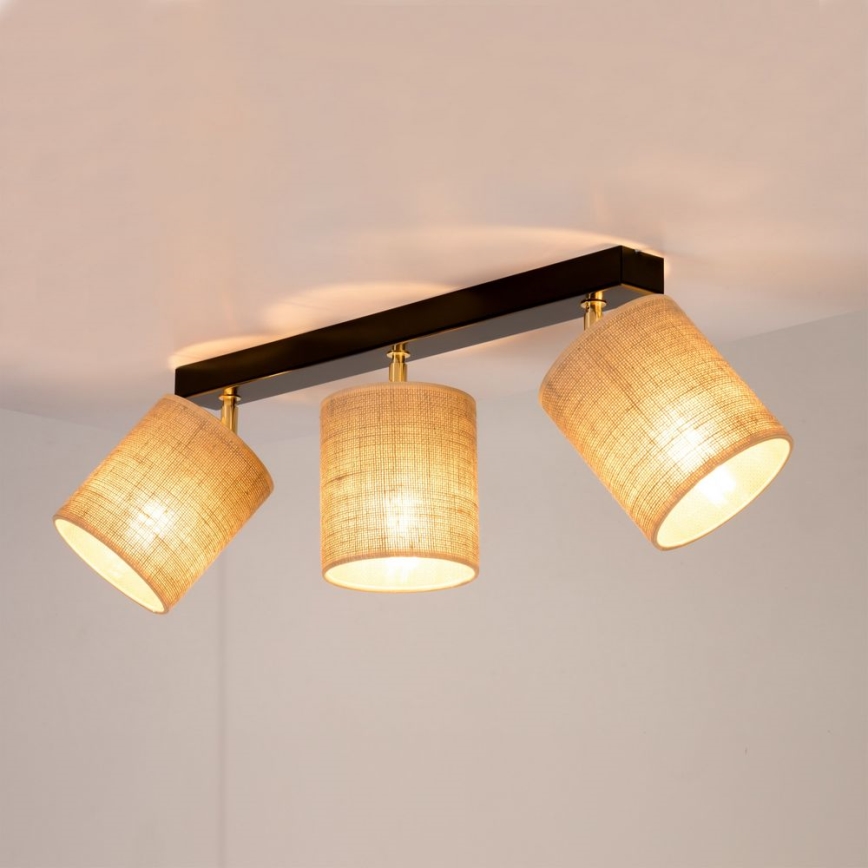Ceiling spotlight JUTE 3xE27/25W/230V