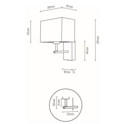 Wall lamp BOHO 1xE27/25W/230V oak – FSC certified