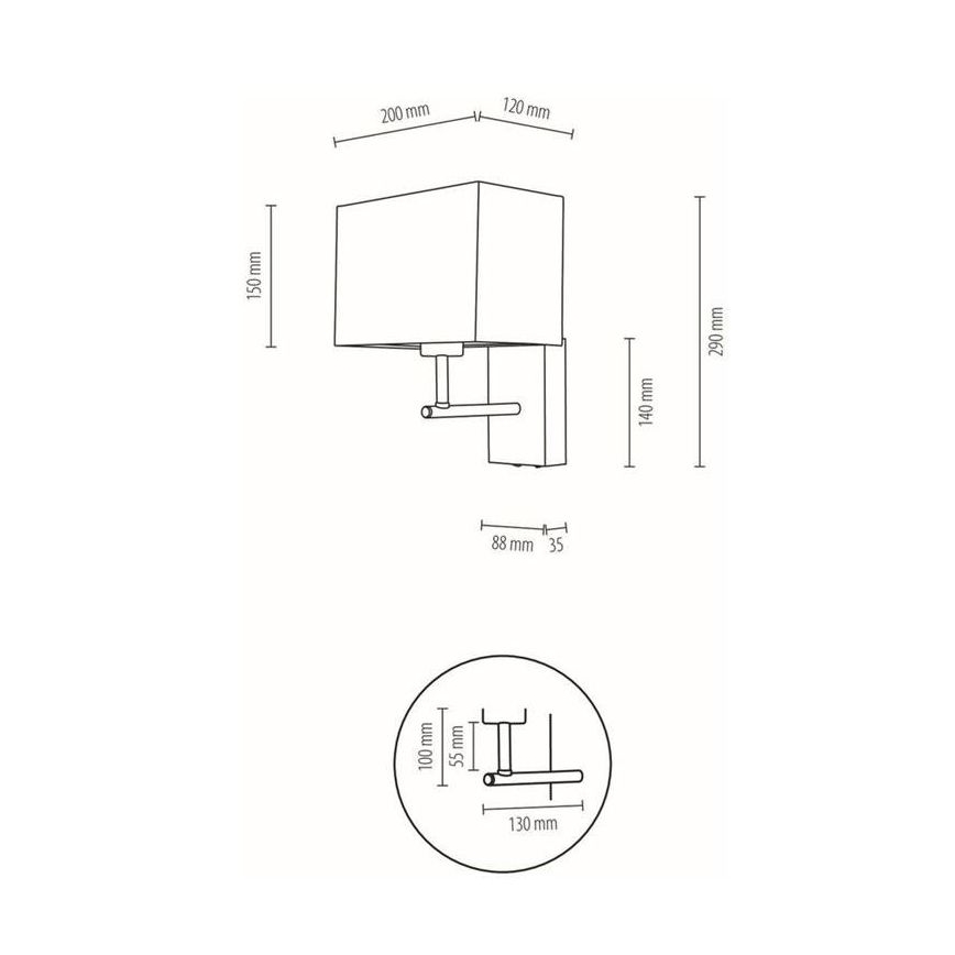 Wall lamp BOHO 1xE27/25W/230V oak – FSC certified