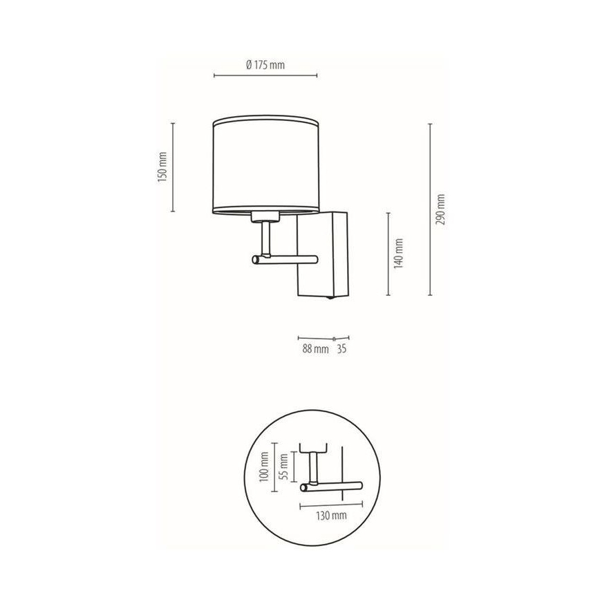 BOHO Wall Light 1xE27/25W/230V Oak