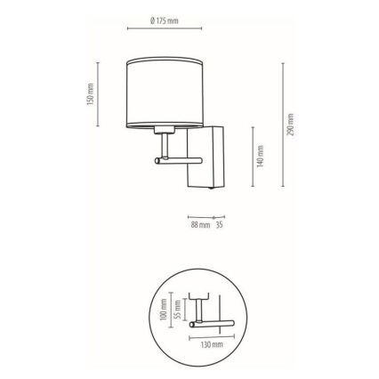 Wall lamp BOHO 1xE27/25W/230V oak – FSC certified