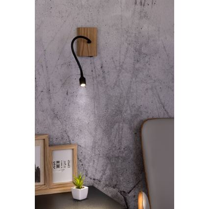 Wall light LECTOR LED/2,5W/230V oak – FSC certified