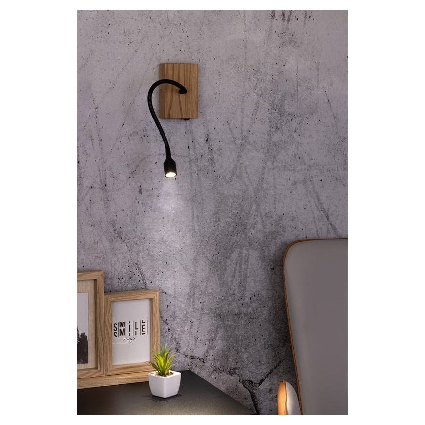 Wall light LECTOR LED/2,5W/230V oak – FSC certified