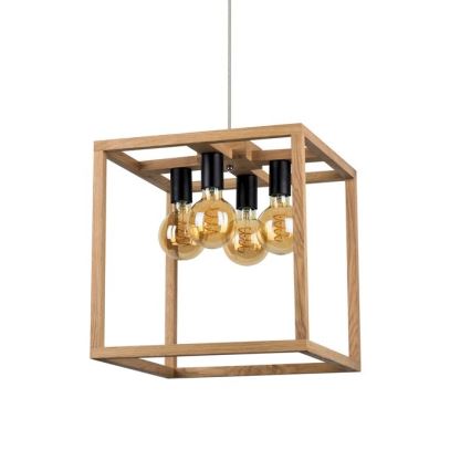 Chandelier on a string KAGO 4xE27/60W/230V oak