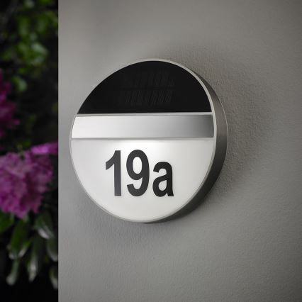 LED Solar house number LED/3x0,1W/2,4V 1200 mAh IP44