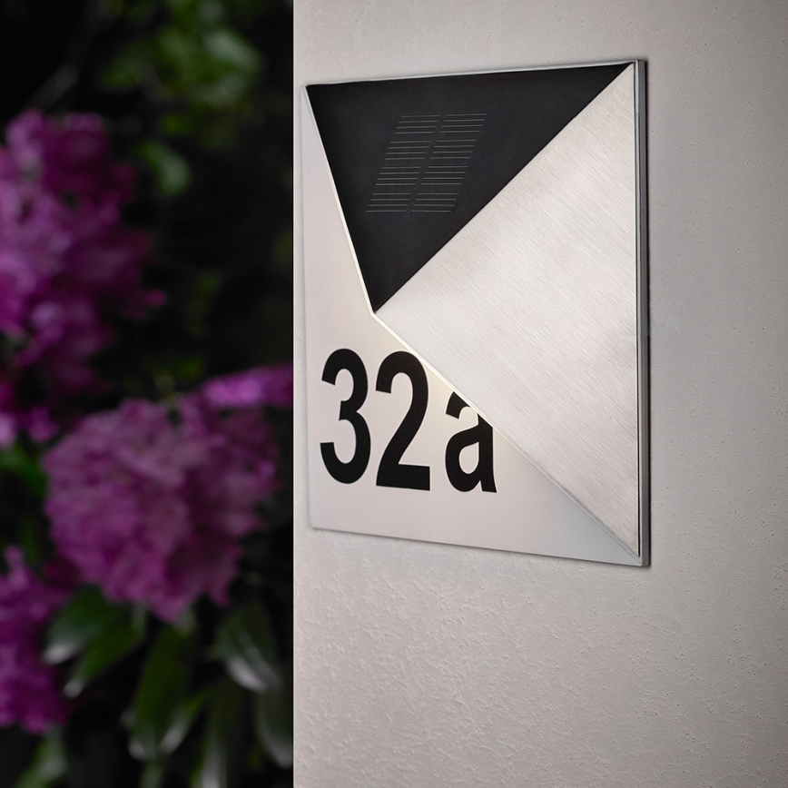 LED Solar house number LED/3x0,1W/2,4V IP44