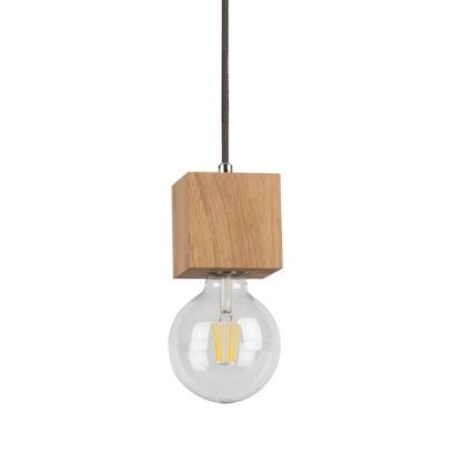 Chandelier on a string TRONGO 1xE27/60W/230V oak - FSC certified