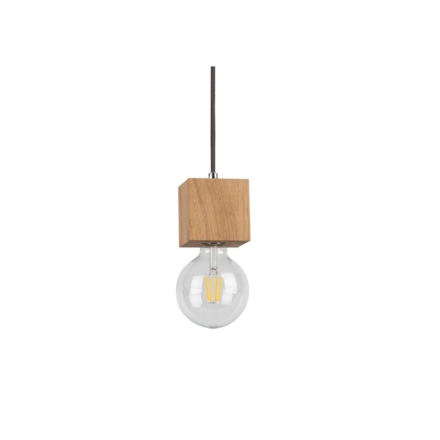 Chandelier on a string TRONGO 1xE27/60W/230V oak - FSC certified