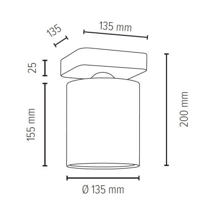 Ceiling light JENTA 1xE27/25W/230V oak - FSC certified