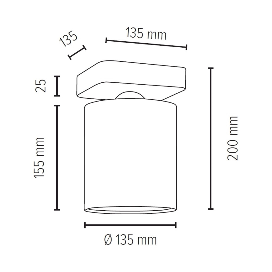 Ceiling light JENTA 1xE27/25W/230V oak - FSC certified