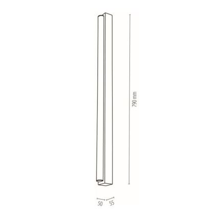 LED Bathroom mirror lighting AQUAVIVA LED/12W/230 79 cm IP44 oak