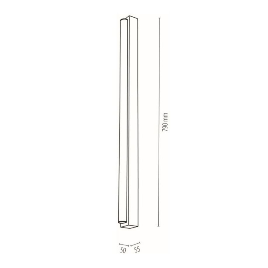 LED Bathroom mirror lighting AQUAVIVA LED/12W/230 79 cm IP44 oak