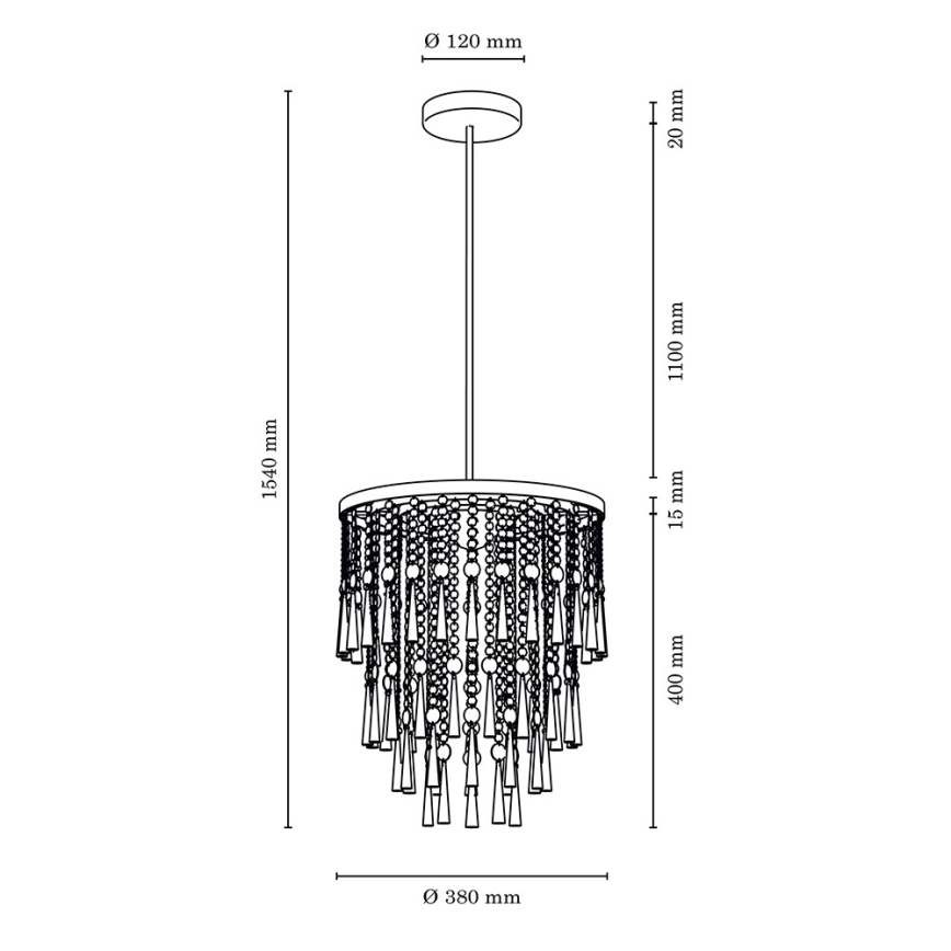 Chandelier on a pole LUXORIA 6xG9/28W/230V