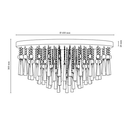 Ceiling light LUXORIA 8xG9/28W/230V