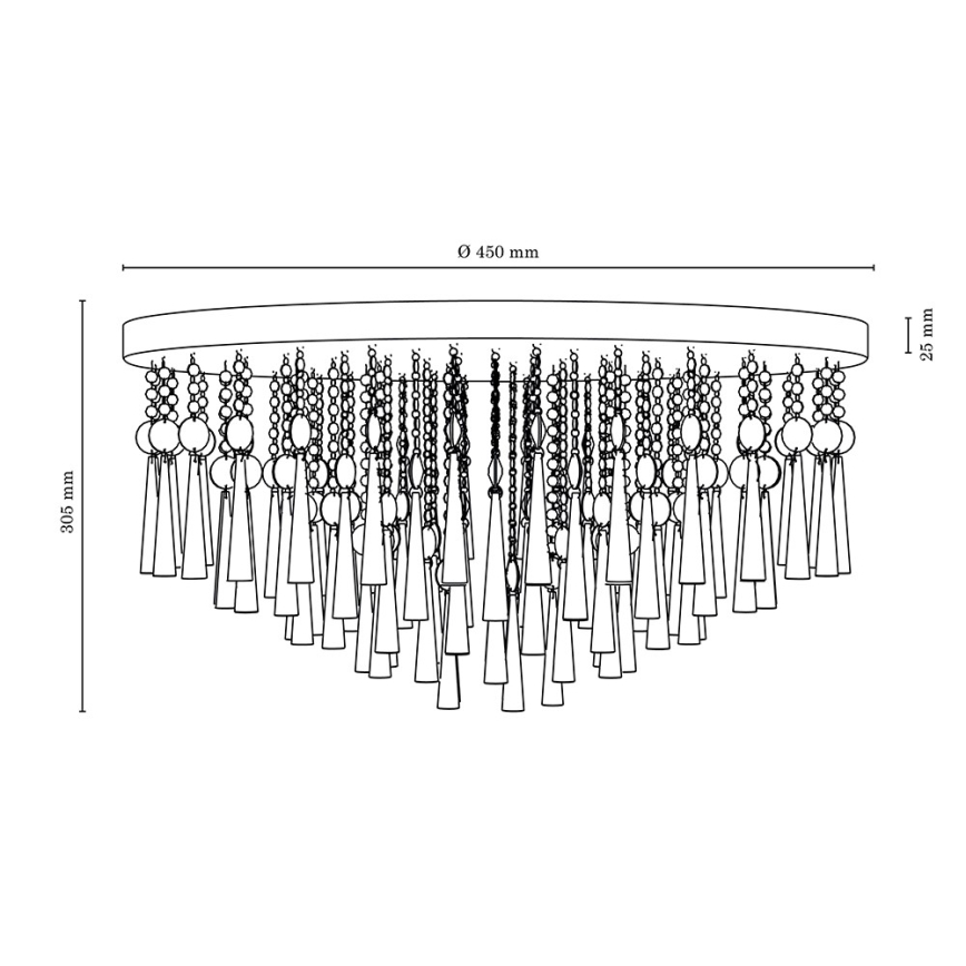 Ceiling light LUXORIA 8xG9/28W/230V