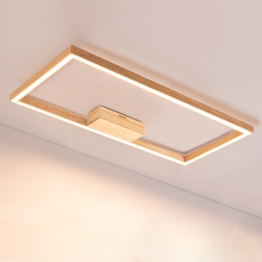 LED Ceiling light RAMME LED/34W/230V matte oak - FSC certified