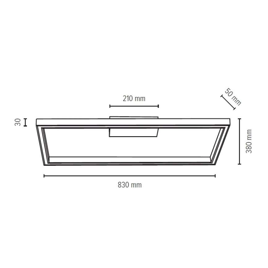 LED Ceiling light RAMME LED/34W/230V matte oak - FSC certified