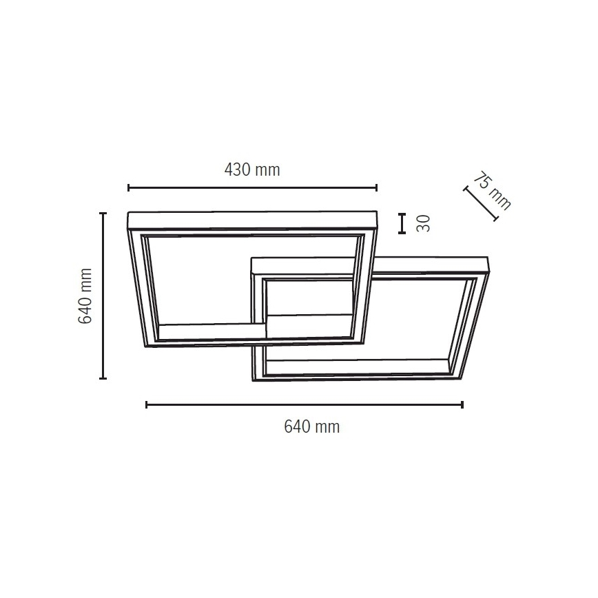 LED Ceiling light RAMME LED/48W/230V matte oak