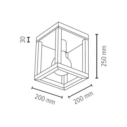 Ceiling light KAGO 1xE27/60W/230V matte oak - FSC certified