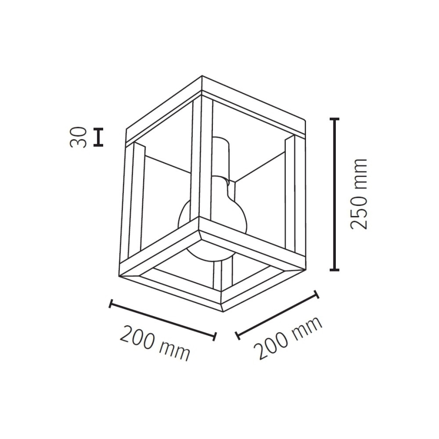 Ceiling light KAGO 1xE27/60W/230V matte oak - FSC certified